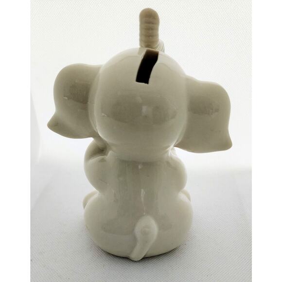 BANK-Smiling Elephant-Trunk Up-Cream-Vintage-Ceramic-Stopper - Picture 5 of 16